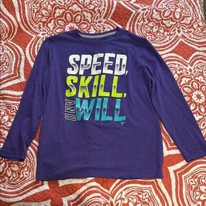Old Navy Purple Long Sleeve Graphic Tee